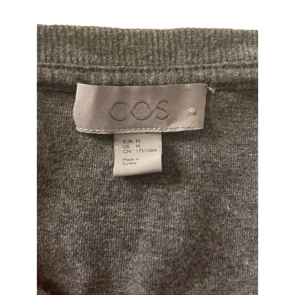 COS Men’s Colorblock Sweatshirt Red Gray Pullover Size Medium - Picture 5 of 9